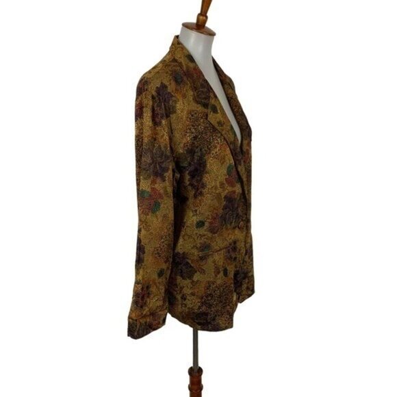 Michael & Company Medium Brown Vintage Blazer Retro Academia Classic Outerwear - Picture 2 of 5